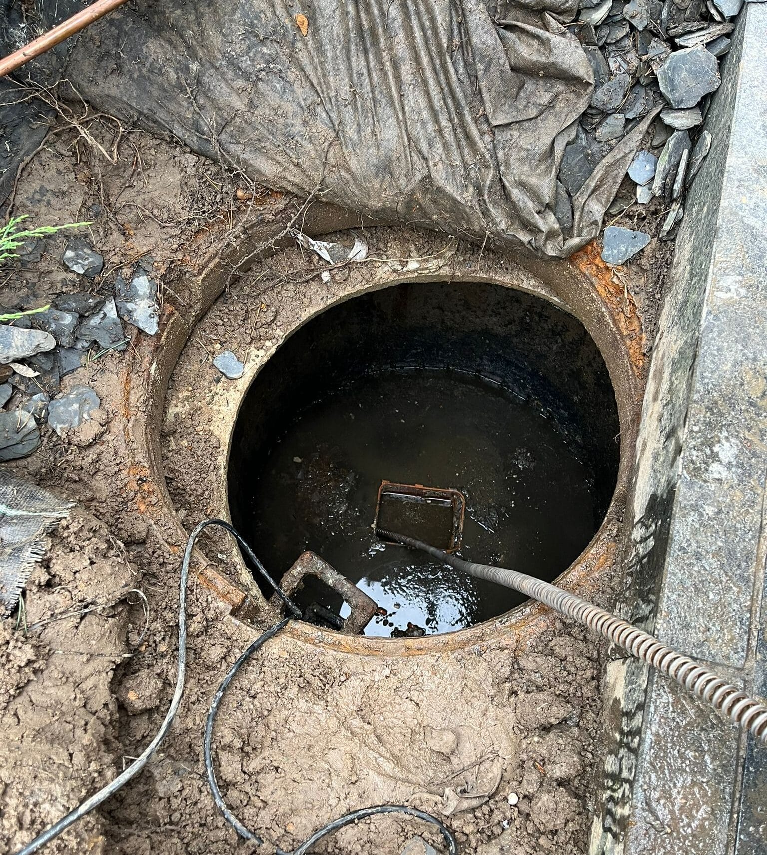 Rohr Cleaner bei Absaugarbeiten