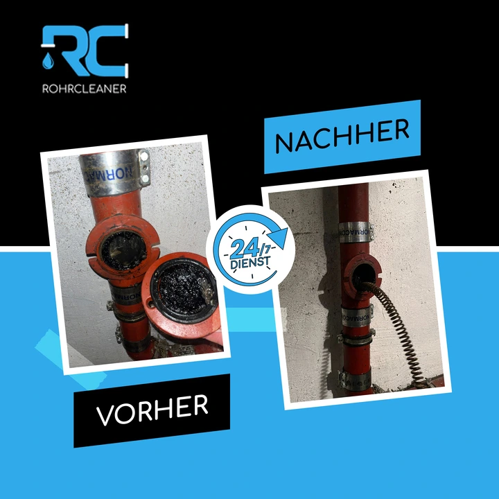 Kanalreinigung eines verstopften Kanals in Düsseldorf