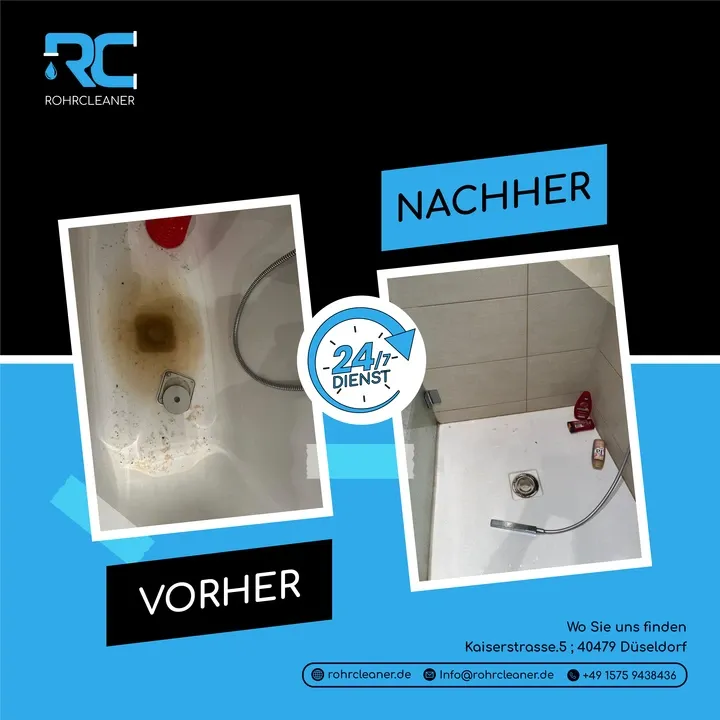 Duschabfluss verstopft Rohrreinigung düsseldorf