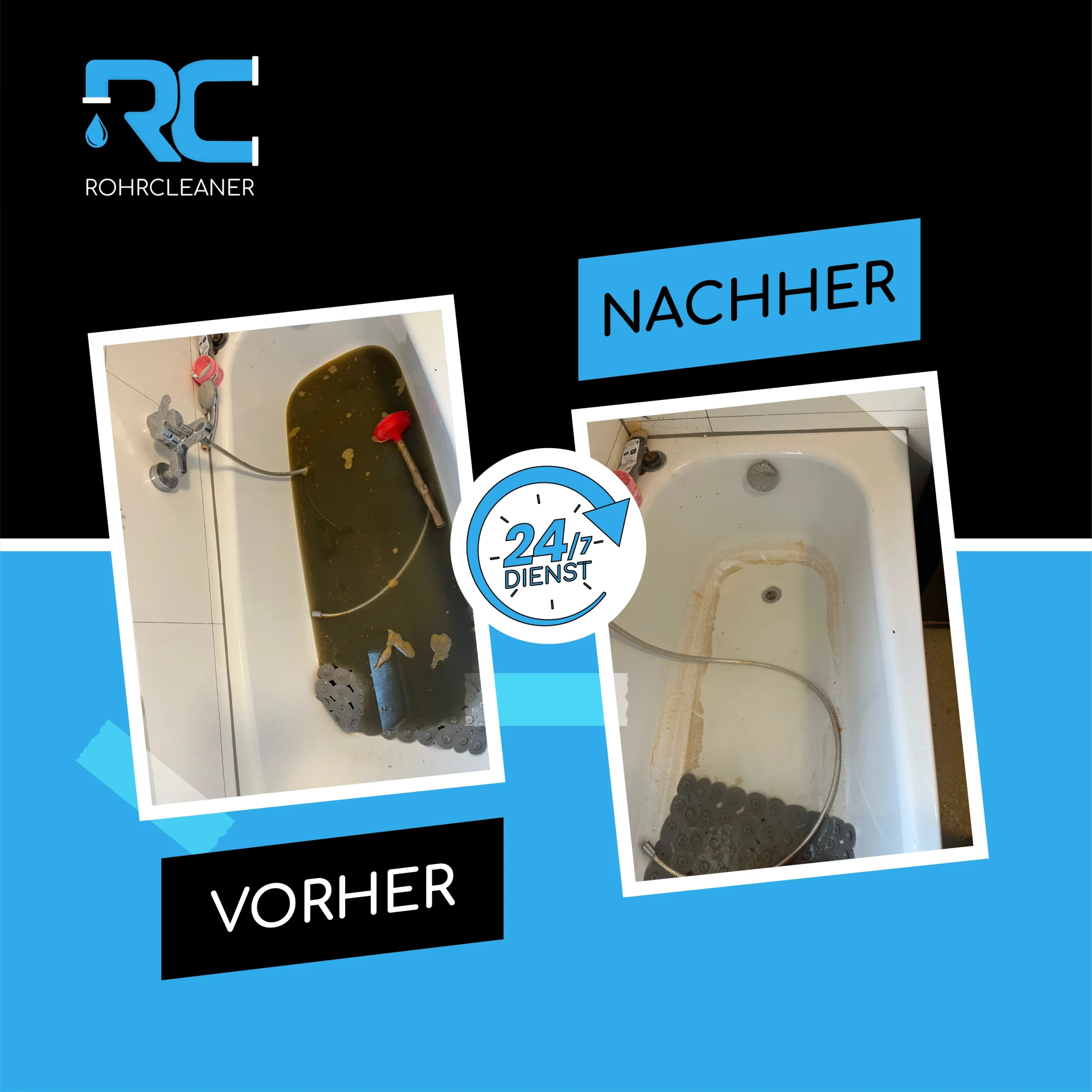 Badewanne verstopft Erkrath Rohrreinigung